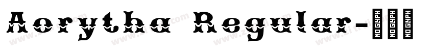 Aorytha Regular字体转换